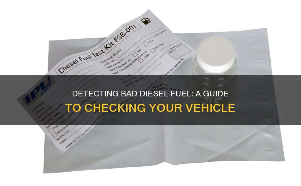 how to check for bad diesel fuel