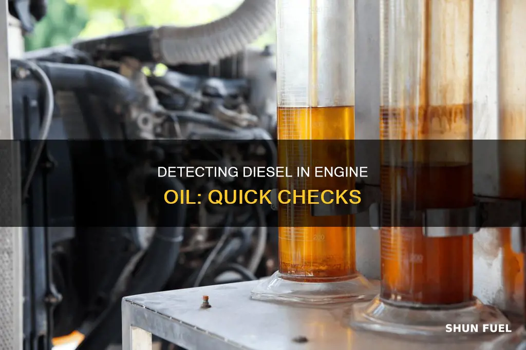 how to check for diesel fuel in engine oil