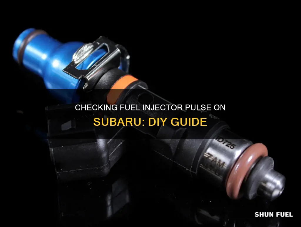 how to check for fuel injector pulse on subaru