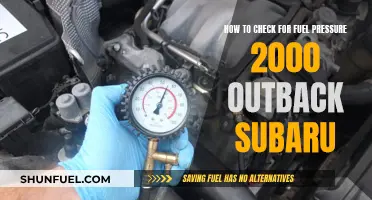 Checking Fuel Pressure in Your 2000 Subaru Outback