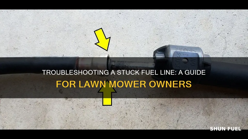 how to check for stuck fuel line riding lawn mower