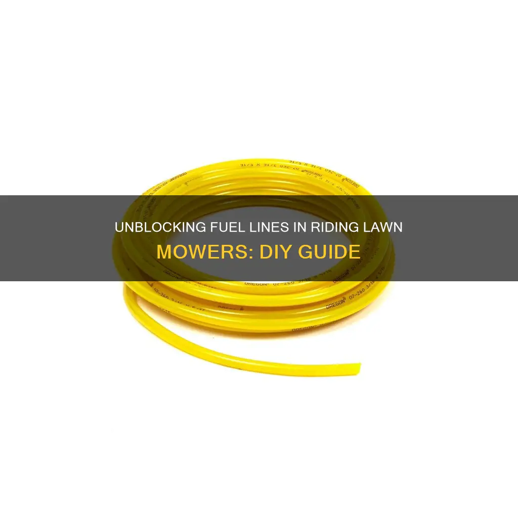 how to check for stuck fuel line riding lawn mower