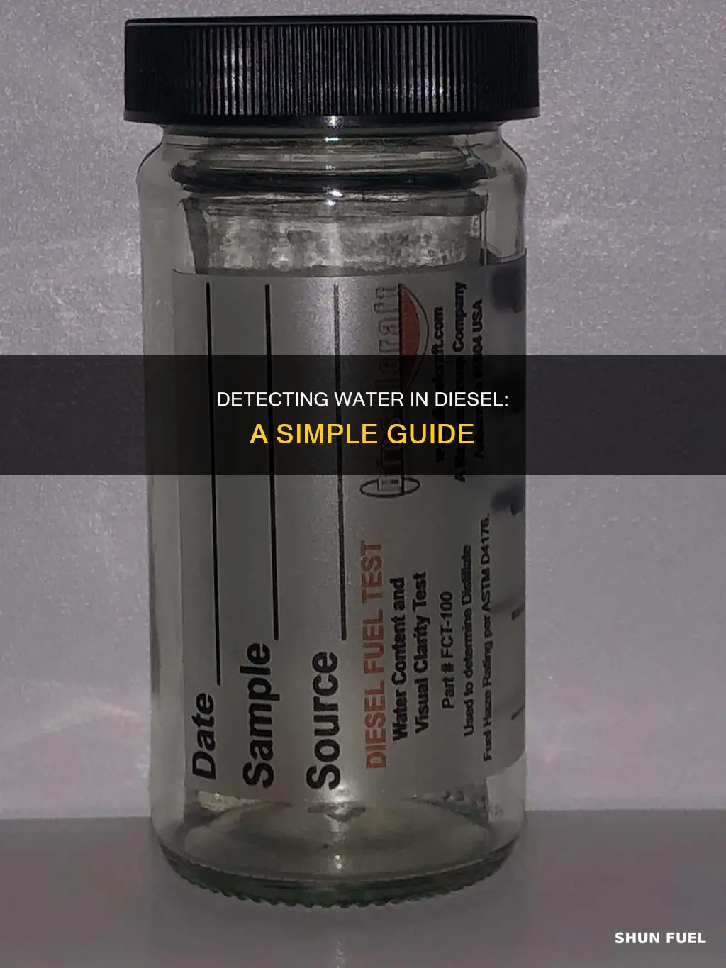 how to check for water in diesel fuel