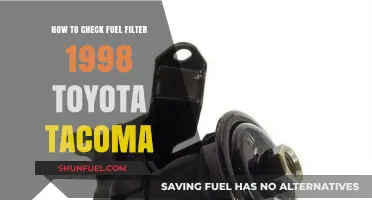Inspecting the Fuel Filter in a 1998 Toyota Tacoma