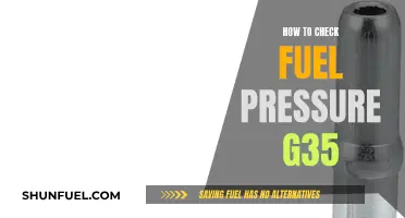 Checking Fuel Pressure: G35 Maintenance Guide