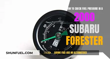 Checking Fuel Pressure: 2000 Subaru Forester Guide