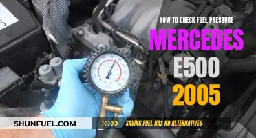 Checking Fuel Pressure in a 2005 Mercedes E500