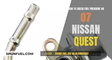 Checking Fuel Pressure: 07 Nissan Quest Guide