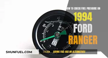 Checking Fuel Pressure: 1994 Ford Ranger Guide