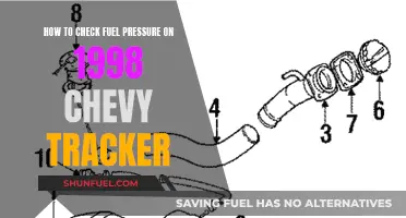 Checking Fuel Pressure: 1998 Chevy Tracker Guide