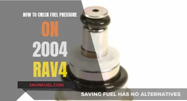 Checking Fuel Pressure: 2004 Rav4 Guide