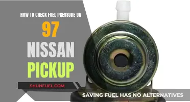 Checking Fuel Pressure: 97 Nissan Pickup Maintenance Guide