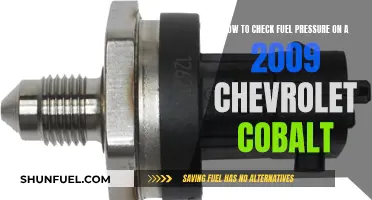 Checking Fuel Pressure: 2009 Chevrolet Cobalt Guide