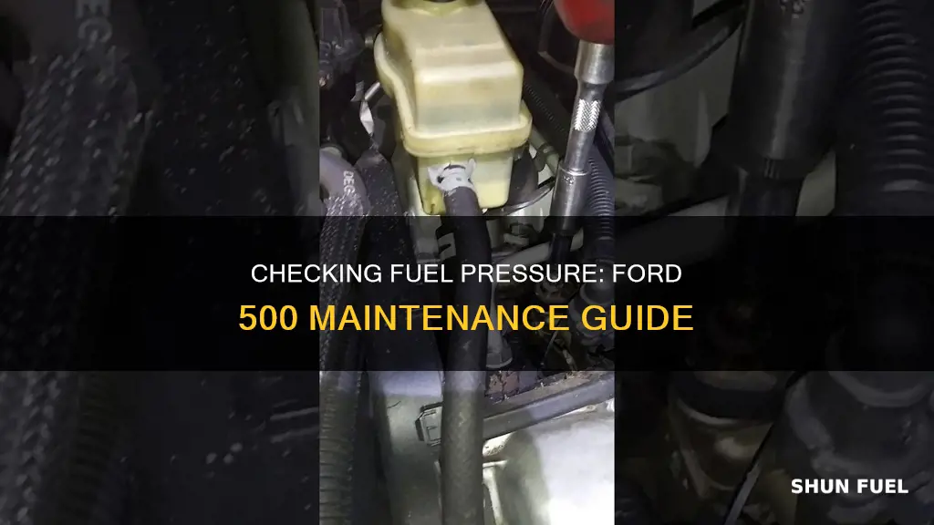 how to check fuel pressure on a ford 500