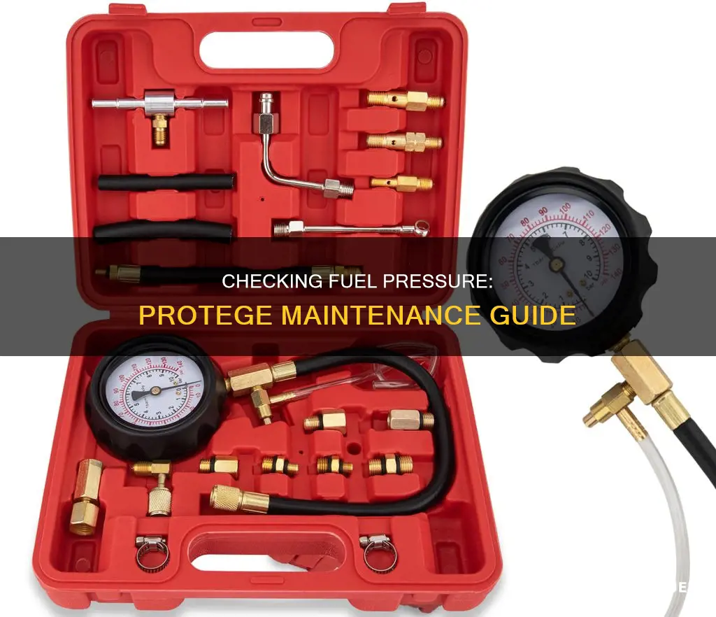 how to check fuel pressure protege