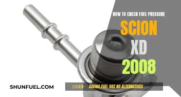 Checking Fuel Pressure: Scion XD 2008