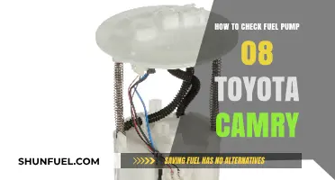 Checking Your 2008 Toyota Camry's Fuel Pump: A Step-by-Step Guide