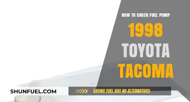 Checking Your 1998 Toyota Tacoma's Fuel Pump: A Step-by-Step Guide