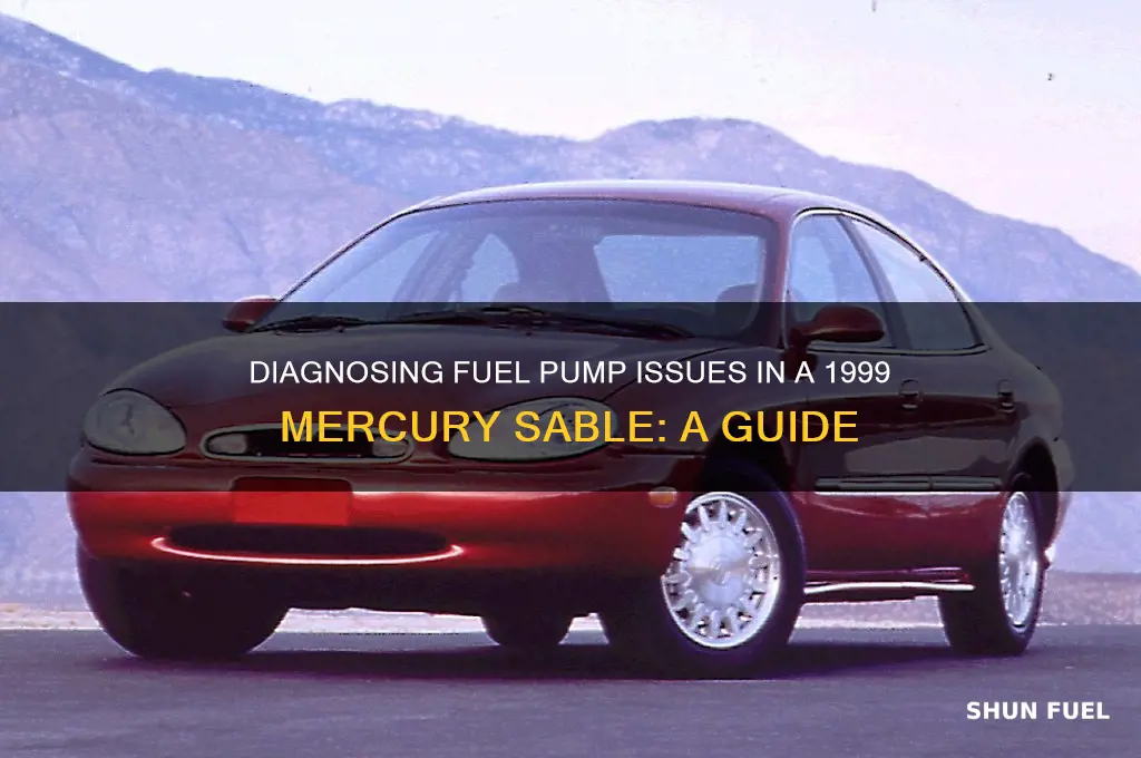 how to check fuel pump 1999 mercury sable