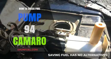 Checking Your 1994 Camaro's Fuel Pump: A Step-by-Step Guide