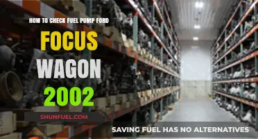 Checking Your 2002 Ford Focus Wagon's Fuel Pump: A Step-by-Step Guide