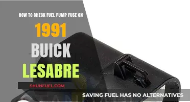 Checking the Fuel Pump Fuse on a 1991 Buick LeSabre