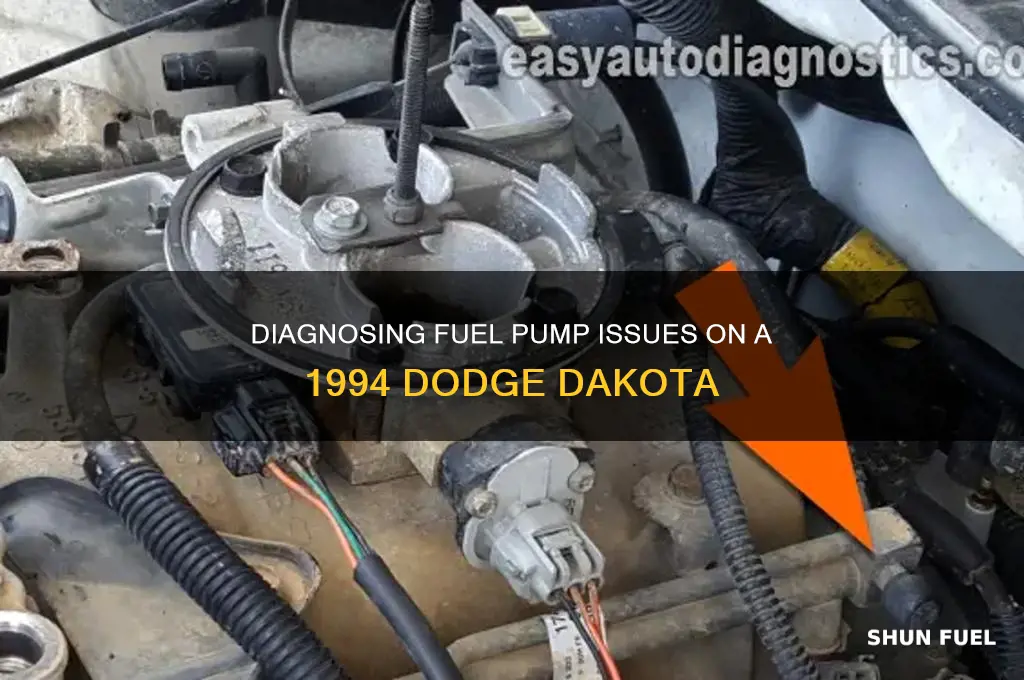 how to check fuel pump on 1994 dodge dakota