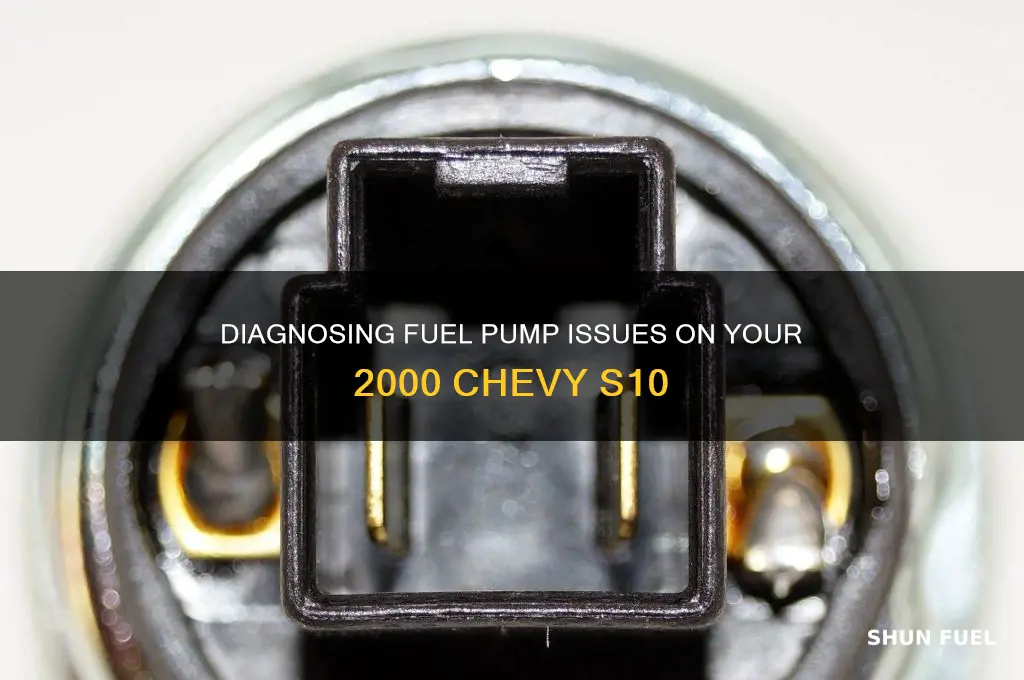 how to check fuel pump on 2000 s10
