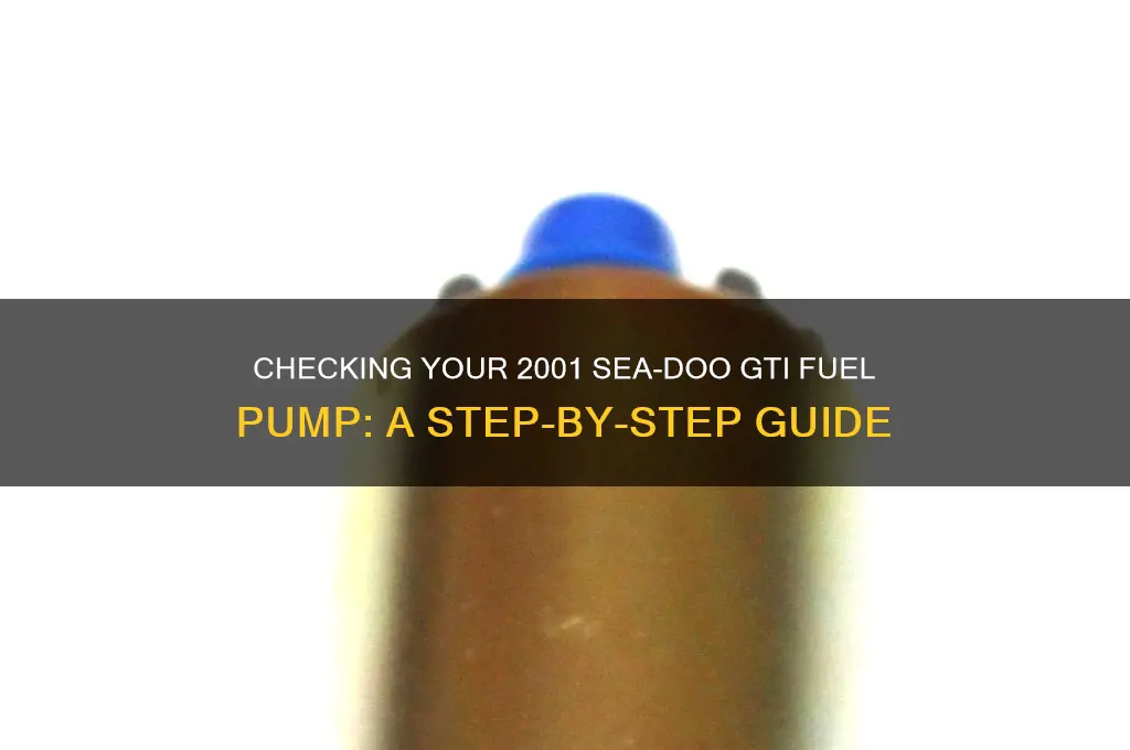 how to check fuel pump on 2001 seadoo gti