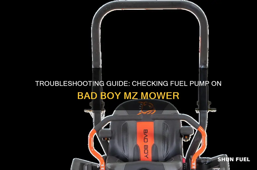 how to check fuel pump on badboy mz