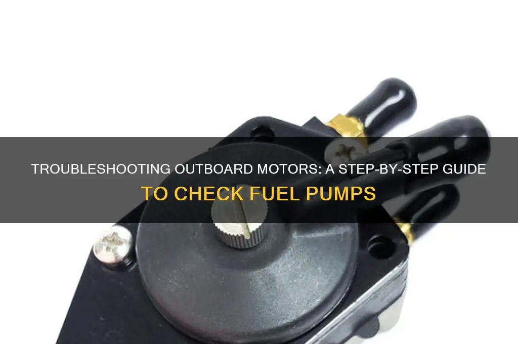 how to check fuel pump on outboard motor