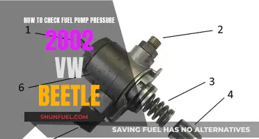 Checking Fuel Pump Pressure in Your 2002 VW Beetle