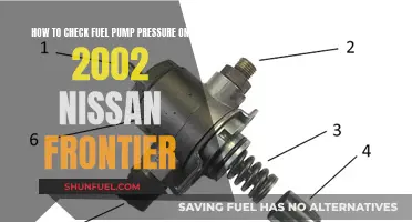 Fuel Pump Pressure Check for 2002 Nissan Frontier