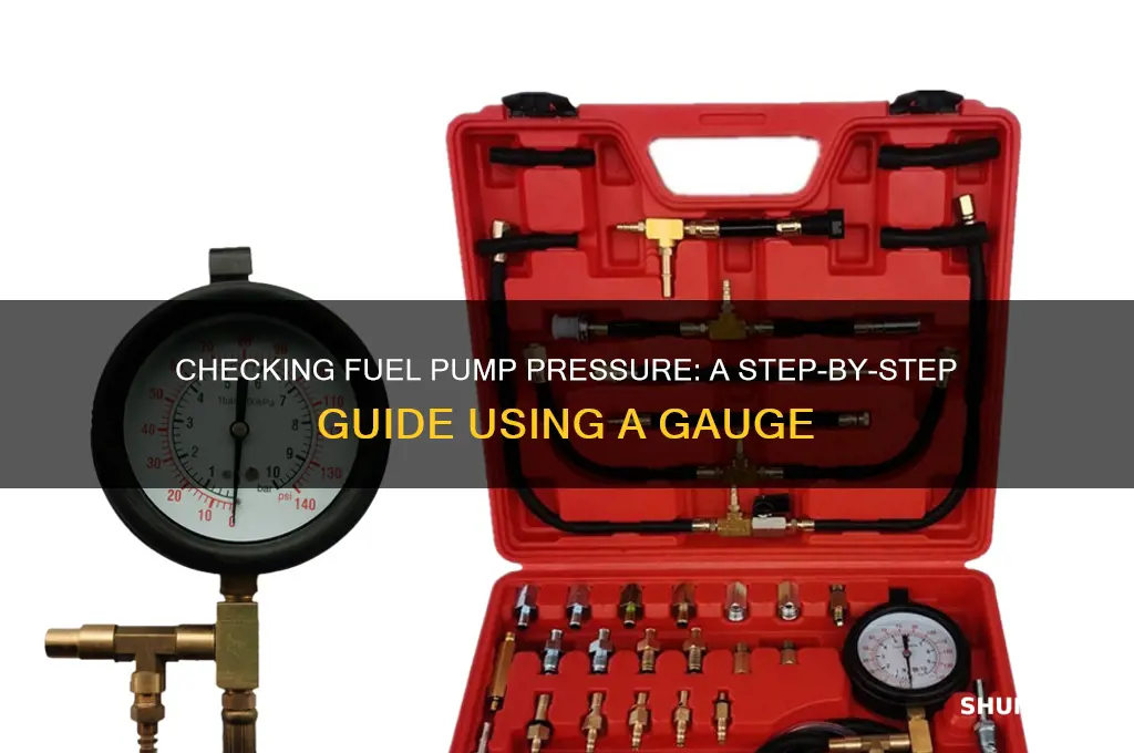how to check fuel pump pressure with gauge