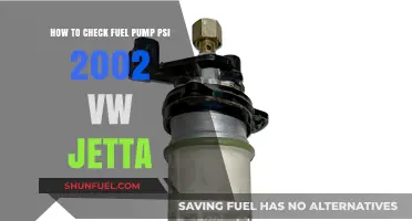 Checking Fuel Pump PSI in a 2002 VW Jetta: A Guide