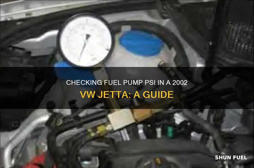 how to check fuel pump psi 2002 vw jetta
