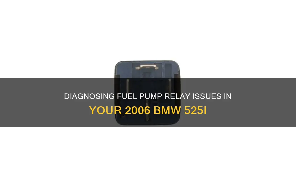 how to check fuel pump relay on 2006 bmw 525i
