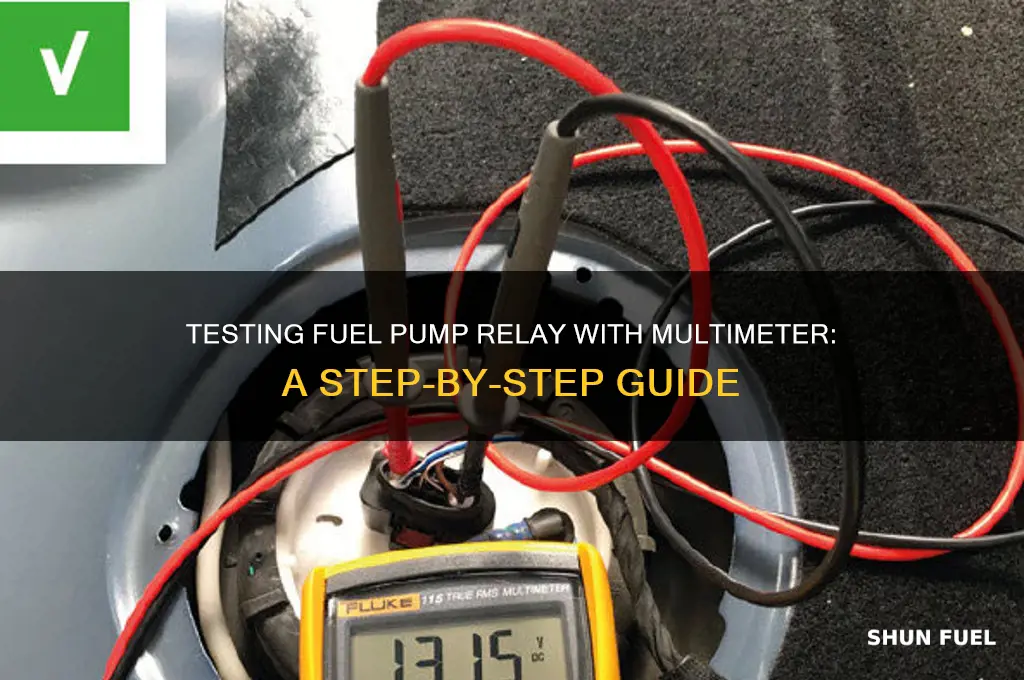 how to check fuel pump relay with multimeter