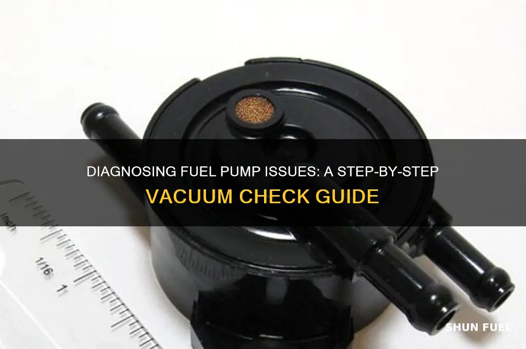 how to check fuel pump vacuum