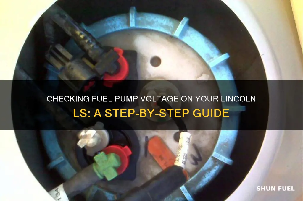 how to check fuel pump voltage on a lincoln ls