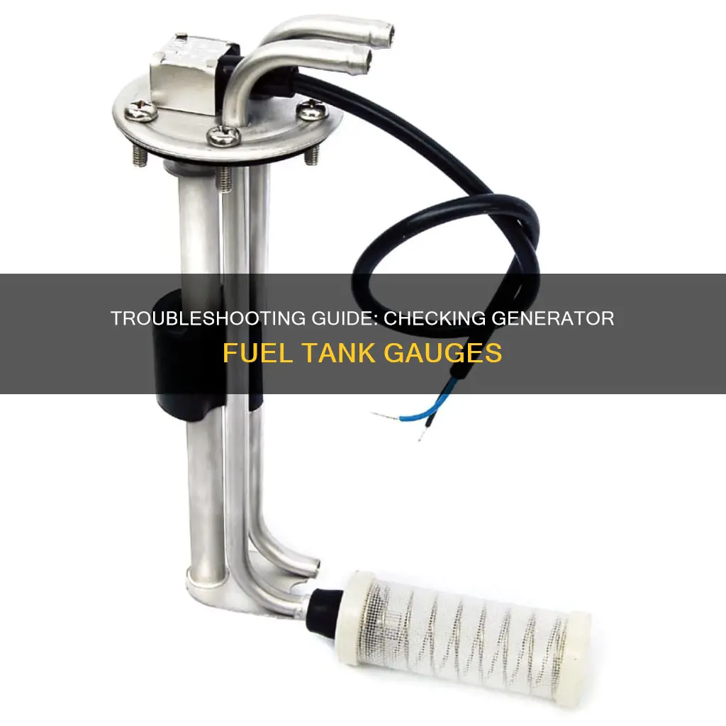 how to check generator fuel tank gauge sensor