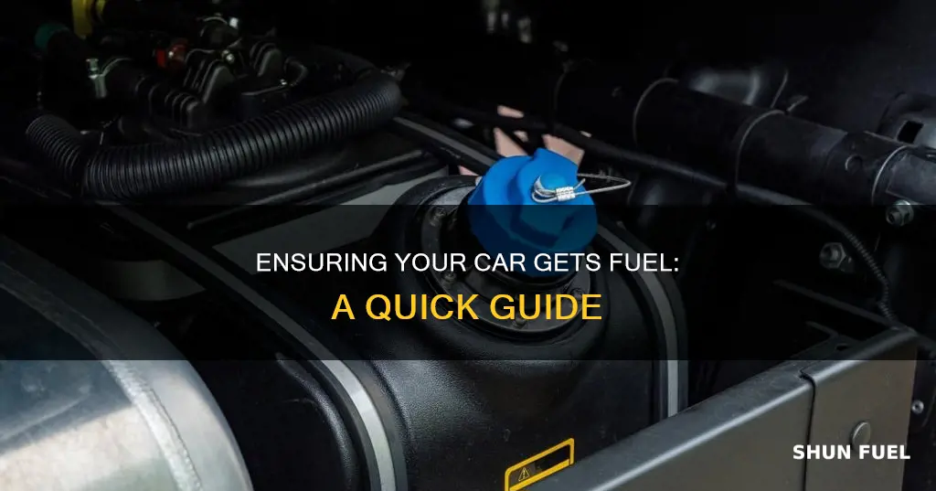how to check if a car is getting fuel