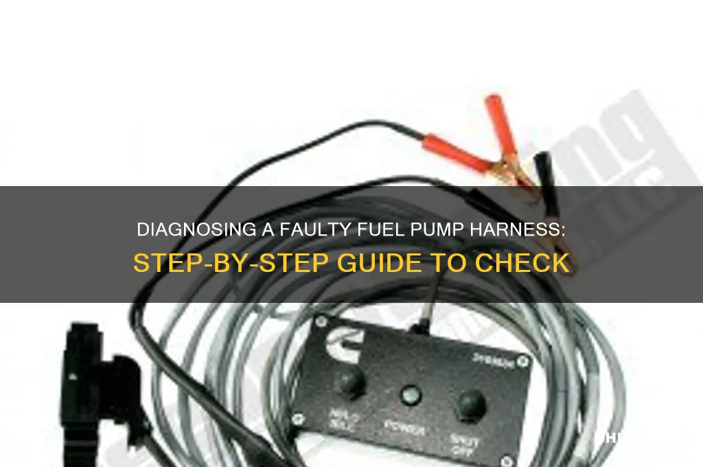 how to check if fuel pump harness is bad