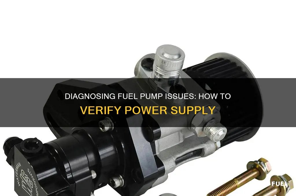 how to check if fuel pump is getting power