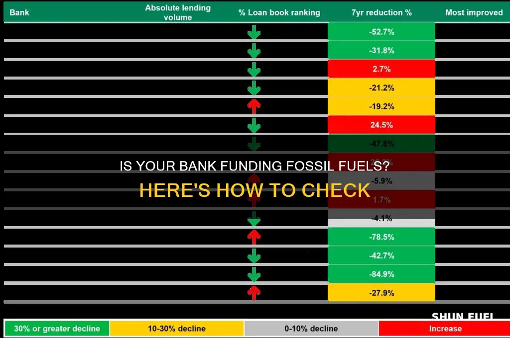 how to check in your bank invests in fossil fuels