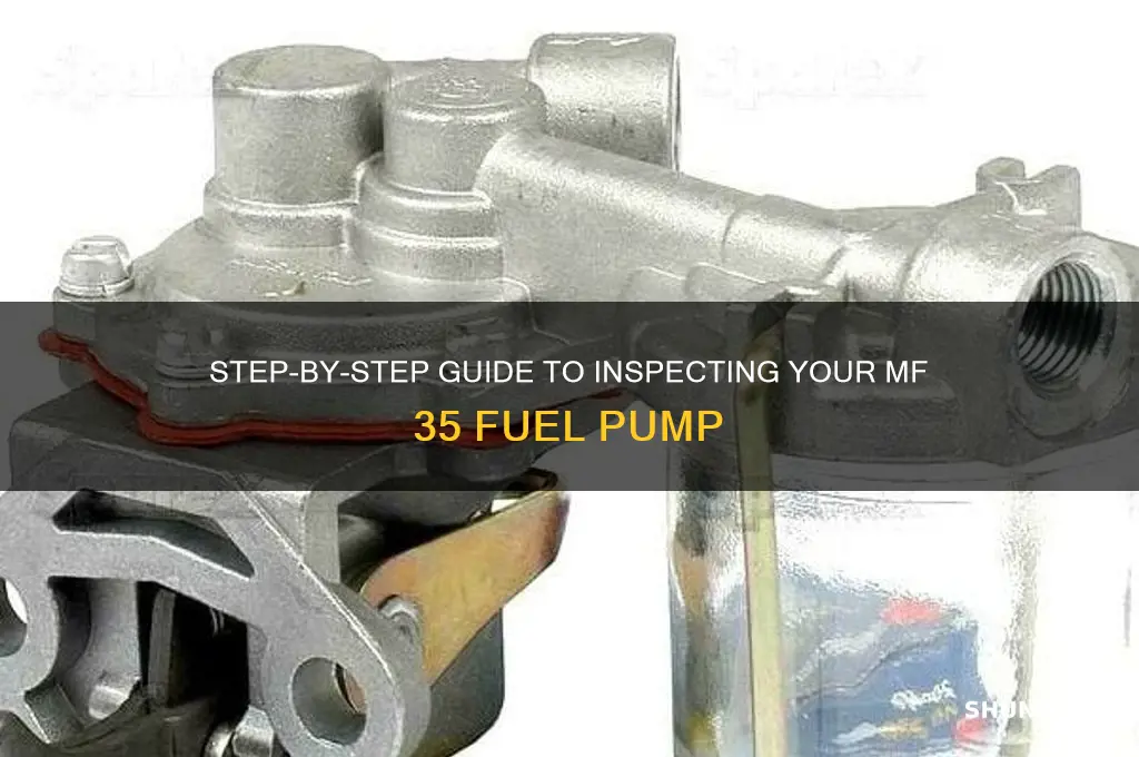 how to check mf 35 fuel pump