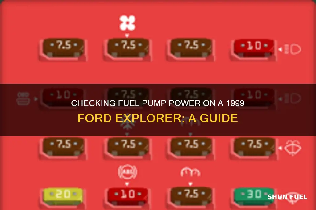 how to check power on fuel pump 99 explorer