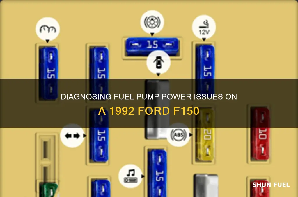 how to check power to fuel pump on 92 f150