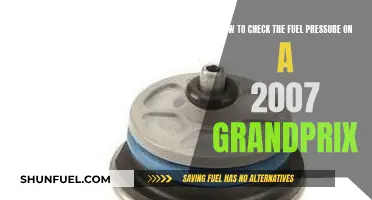 Checking Fuel Pressure: 2007 Grand Prix Guide