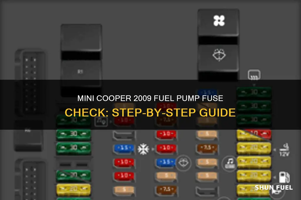 how to check the fuel pump fuse mini cooper 2009